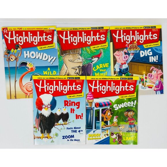 Highlights Magazine Lot Kids Activities Puzzles Classroom Reading Fun 2019 - Picture 3 of 5